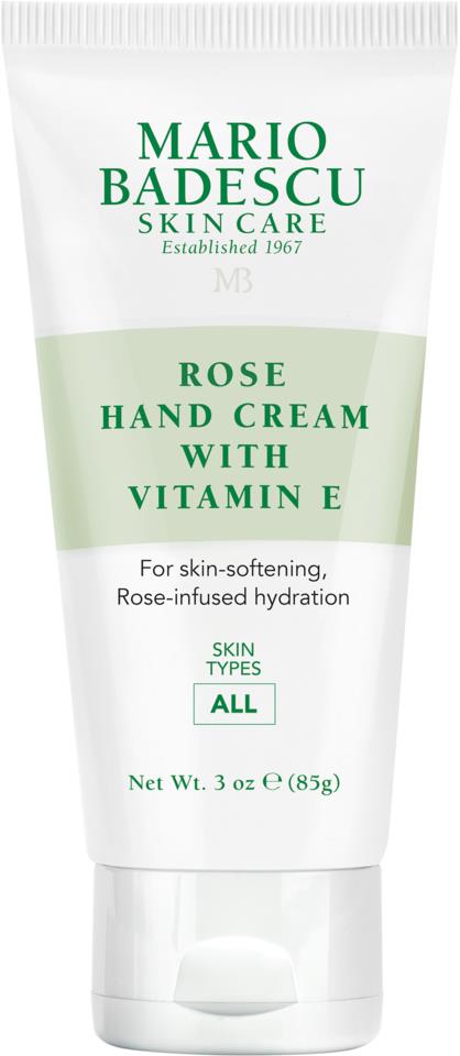 Mario Badescu Rose Hand Cream With Vitamin E 85g