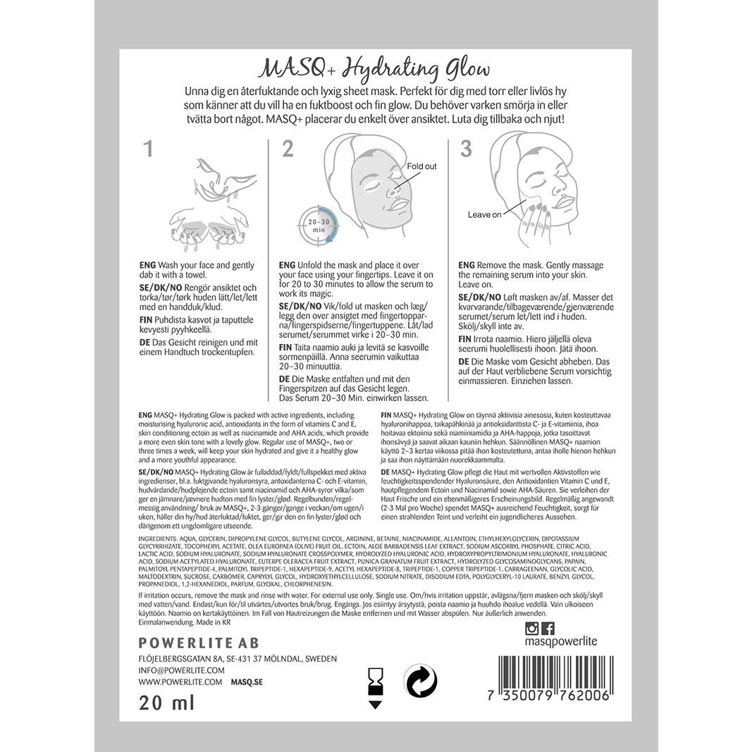 MASQ+ Hydrating Glow 1pcs 20 ml (obrázok 2)
