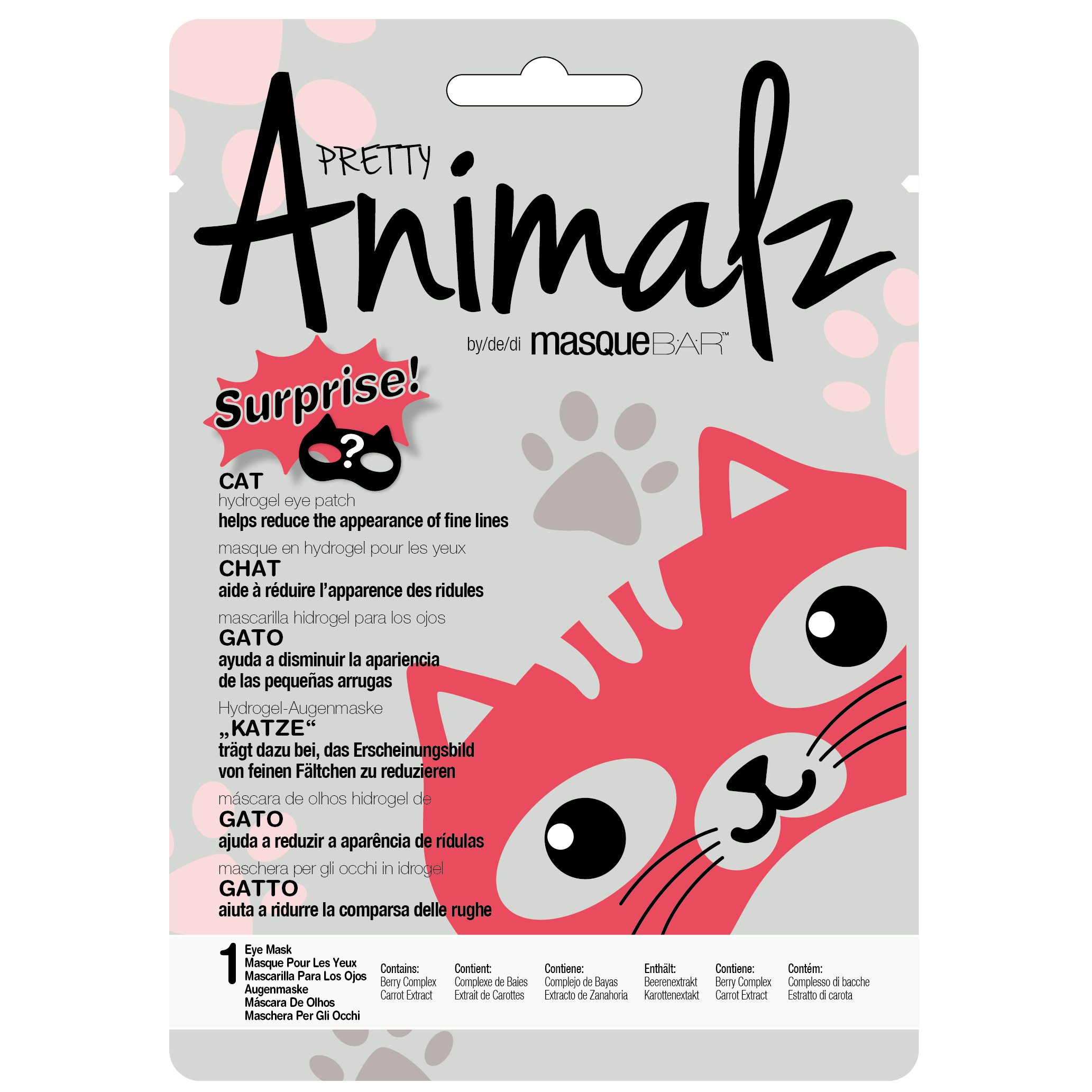 MasqueBar Animalz Cat Hydro Eye Mask