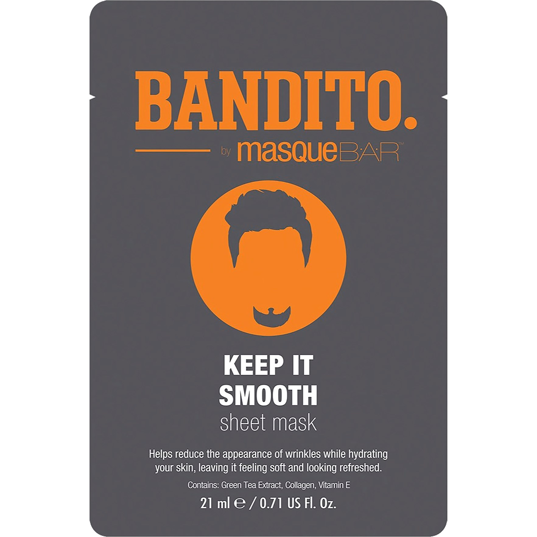 MasqueBar Bandito Keep It Smooth Sheet Mask 21 ml
