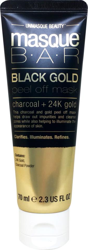 MasqueBar Black Gold Charcoal + 24K Gold Peel Off Mask Tube
