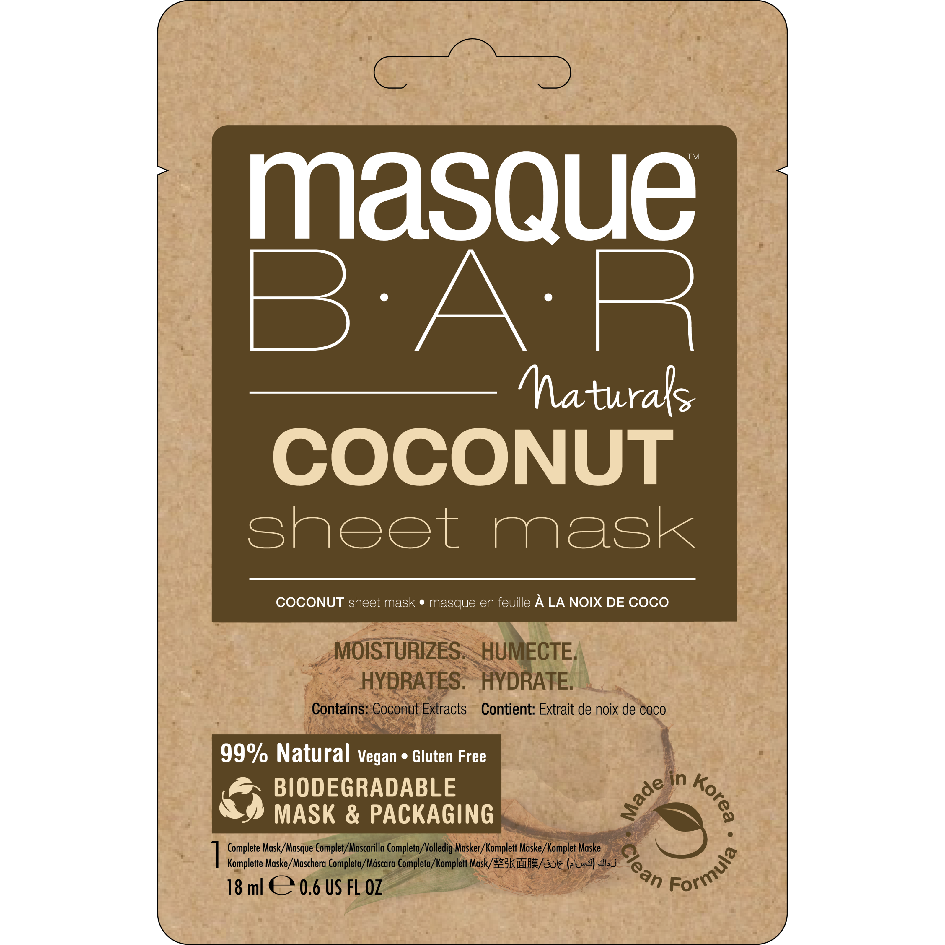 Bilde av Masquebar Naturals Coconut Sheet Mask 18 Ml