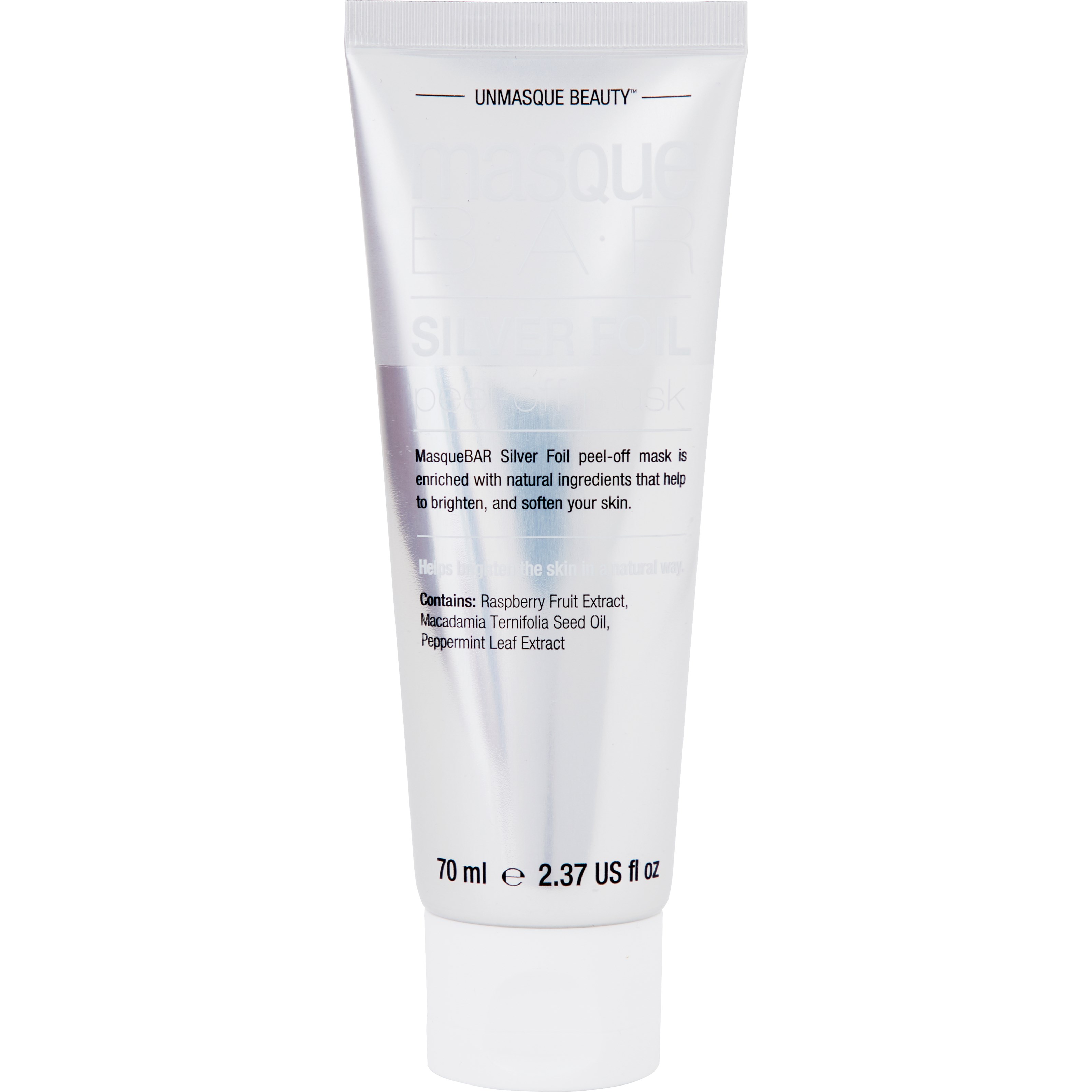 MasqueBar Silver Foil Peel-Off Mask Tube 70 ml