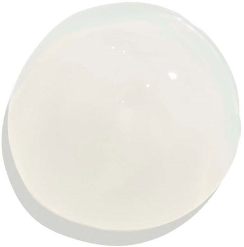 A white, round object with a smooth surface and shiny spot, possibly a marble or a small ball.