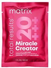 Ett rött paket märkt "Matrix 20+ Miracle Creator" med vitt text, sannolikt ett hälsotillskott eller produkt.