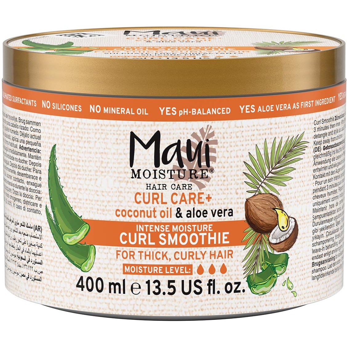 Maui Moisture Coconut Oil Coconut Oil Curl Smoothie Hair Mask 400 billede