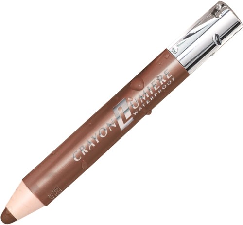Iso kynämäinen mekaprodutti, jossa on ruskea väri, hopeinen korkki ja teksti 'Crayon Unicorn'.
