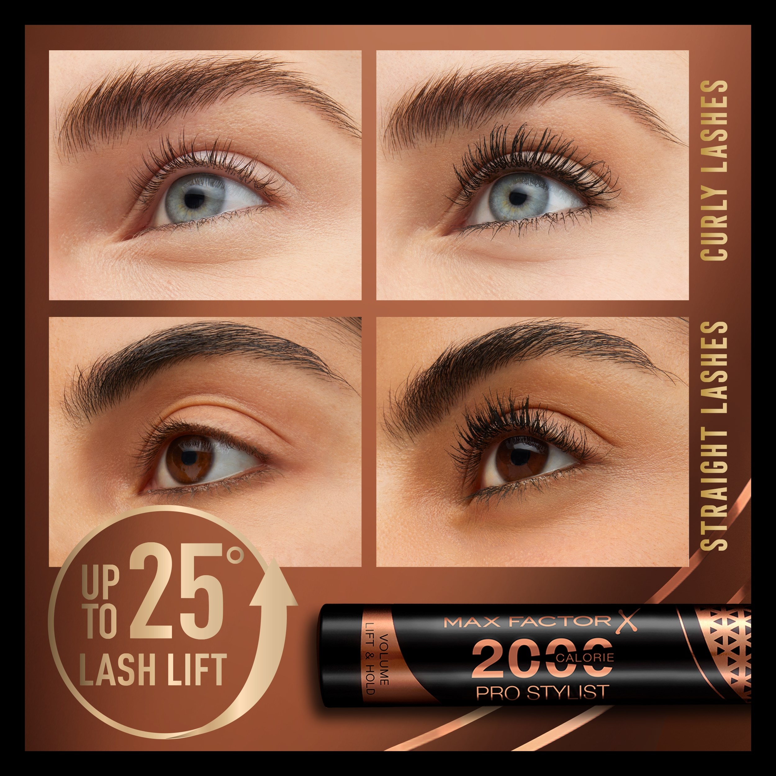 Max Factor 2000 Calorie Pro Stylist Mascara Black brown (obrázok 8)