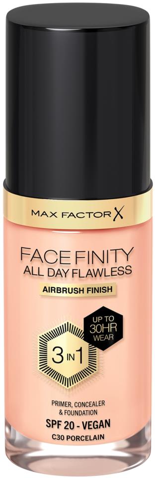 Max Factor Facefinity All Day Flawless 3 In 1 Foundation 30 Porcelain