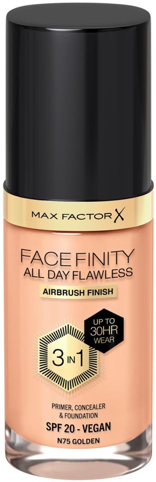 Max Factor Facefinity All Day Flawless 3 In 1 Foundation 75 Golden