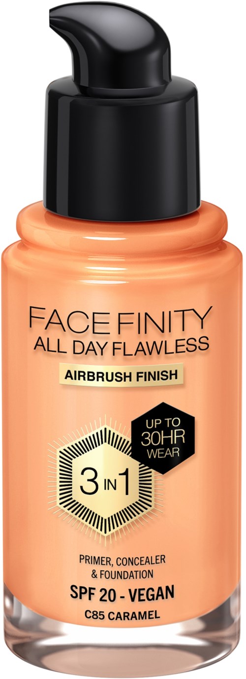 Тональный крем Max Factor Facefinity All Day Flawless 3 в 1, матовый, стойкий, оттенок 85 Caramel, 30 мл — фото 4