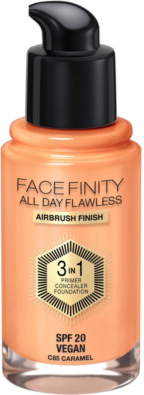 Тональный крем Max Factor Facefinity All Day Flawless 3 в 1, матовый, стойкий, оттенок 85 Caramel, 30 мл — фото 7