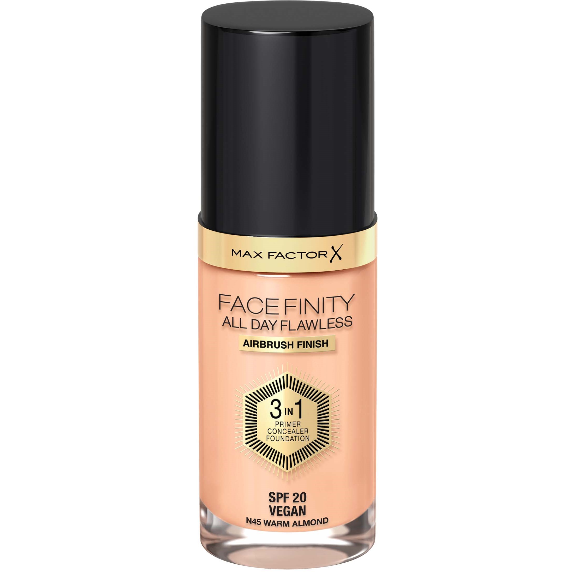 Max Factor Facefinity All Day Flawless Foundation 45 Warm Almond