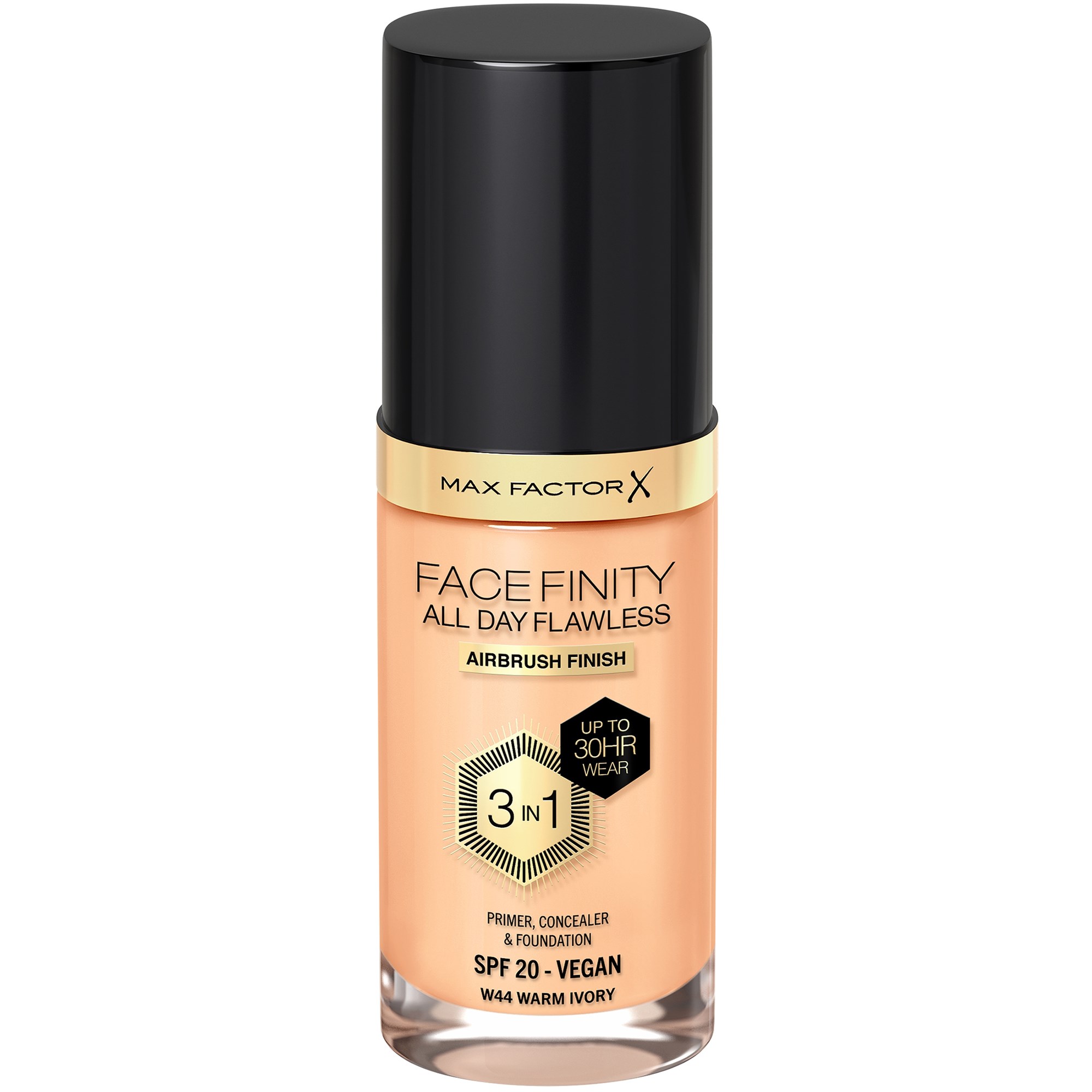 Max Factor Facefinity All Day Flawless 3 In 1 Foundation W44 Warm Ivor