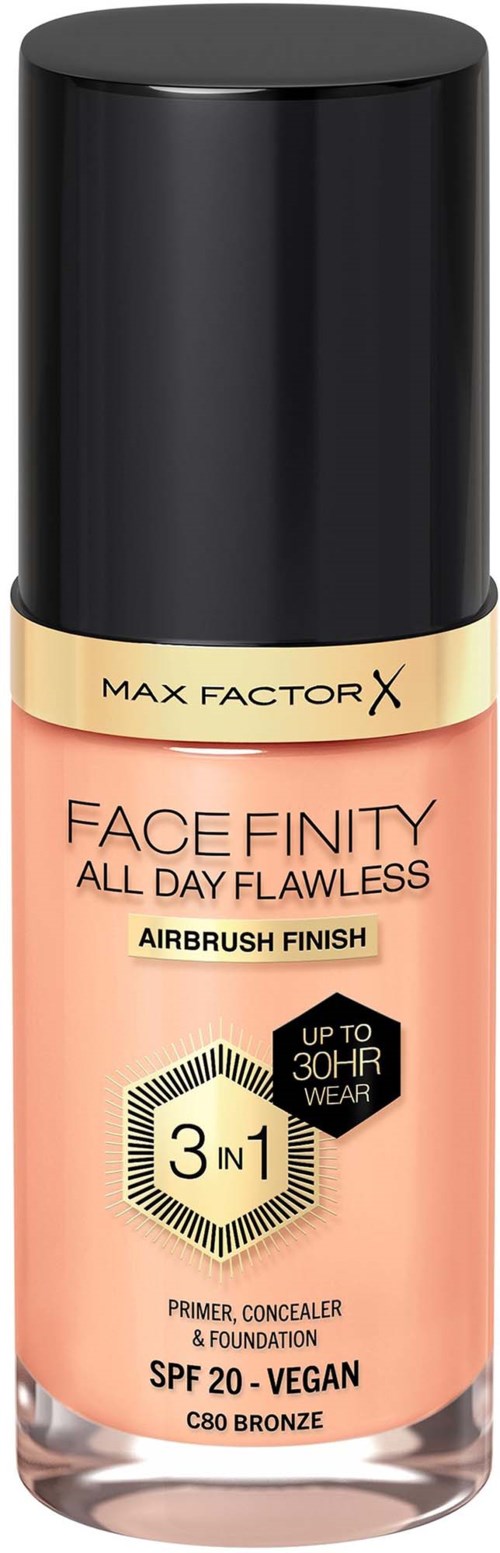 Max Factor Facefinity All Day Flawless 3in1 Liquid Foundation 80 Bronze