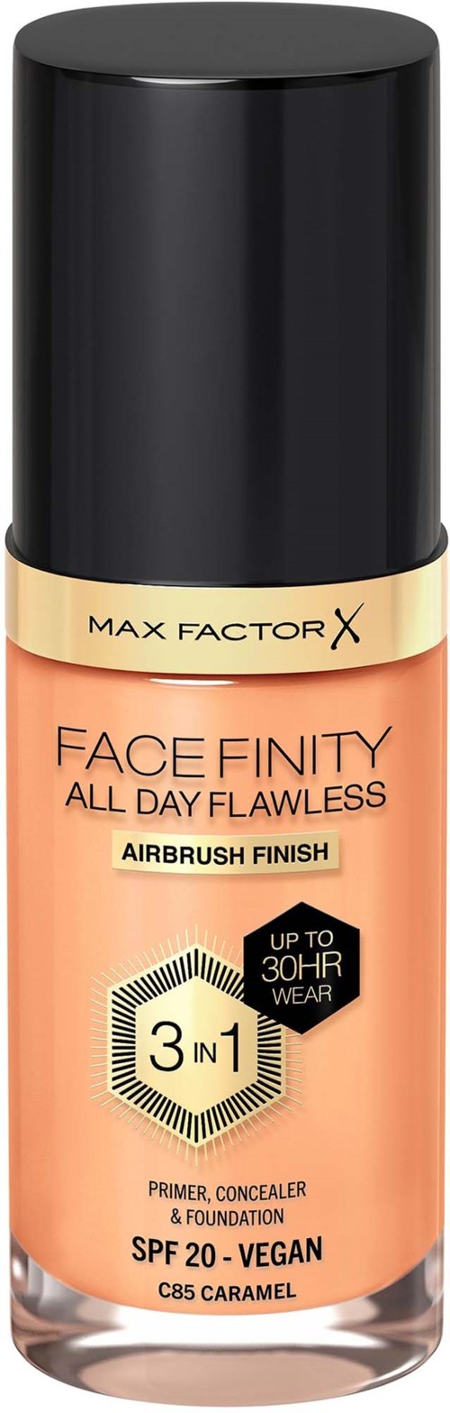 Max Factor Facefinity All Day Flawless 3in1 Liquid Foundation 85 Caramel