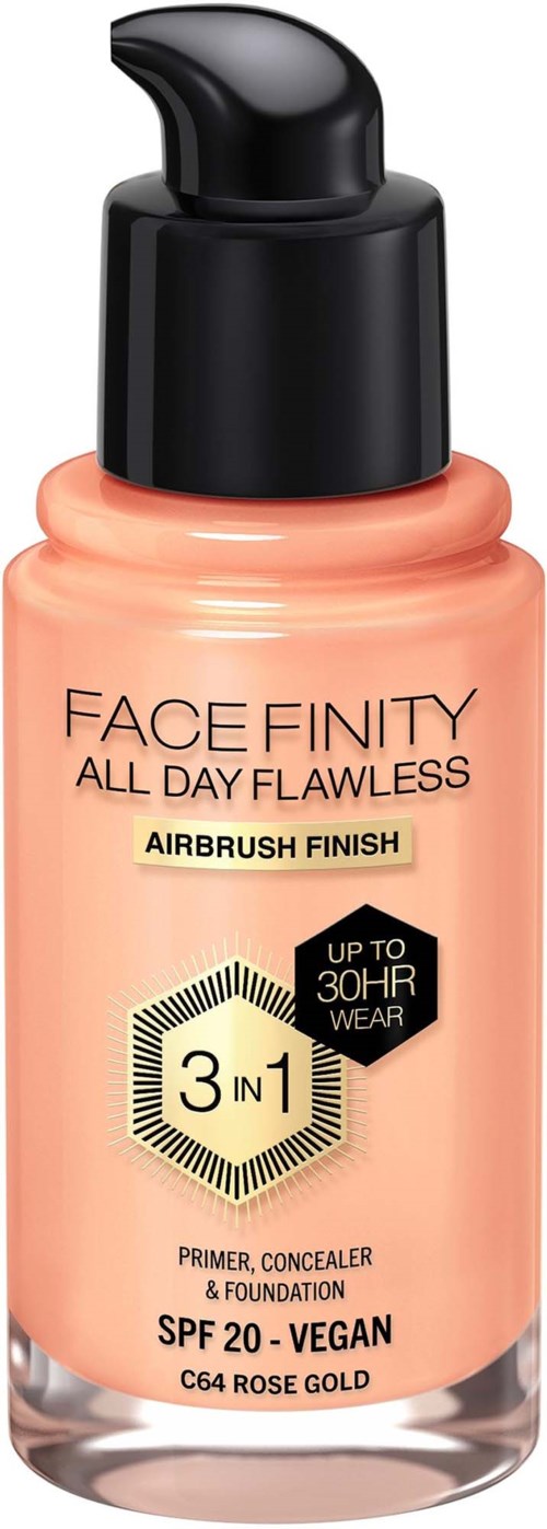 Max Factor Facefinity All Day Flawness 3in1 Liquid Foundation 64 Rose Gold