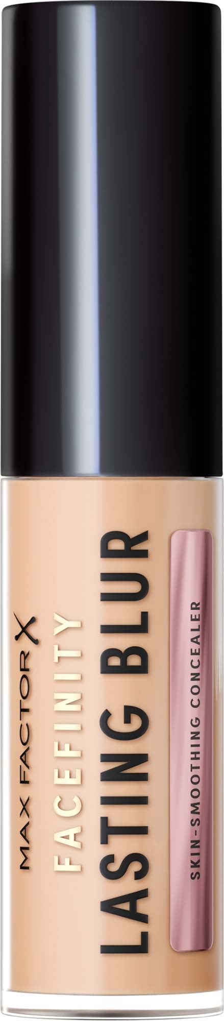 Meikkivoideputki, jossa Max Factor X Facefinity Lasting Blur ja ihon sileyttä lisäävä peite.