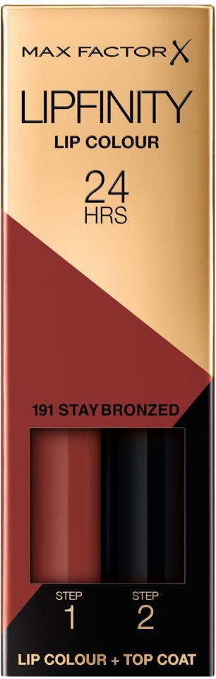 Max Factor Lipfinity 2-Step Long Lasting Lipstick 191 Stay Bronzed
