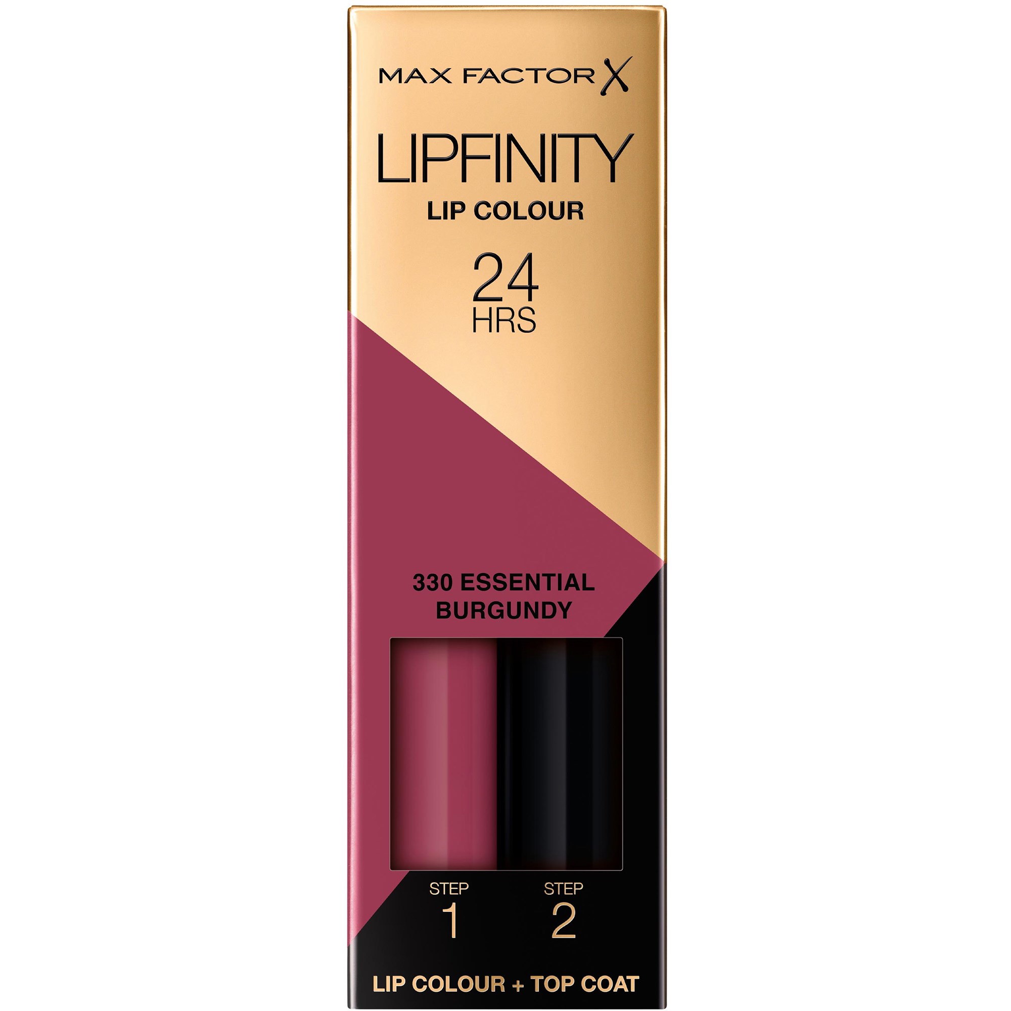 Bilde av Max Factor Lipfinity 2-step Long Lasting Lipstick 330 Essentail Burgun