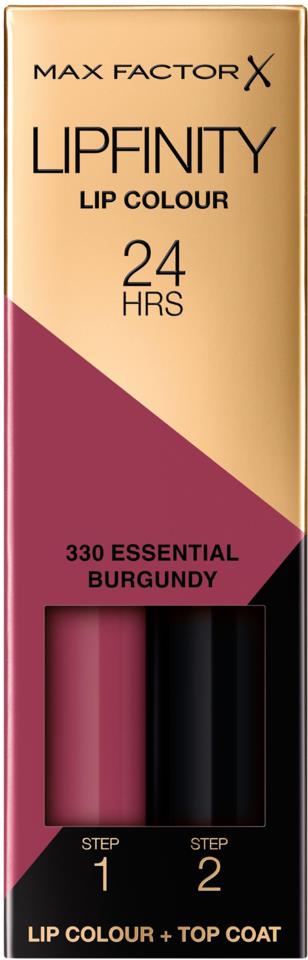 Max Factor Lipfinity 2-Step Long Lasting Lipstick 330 Essentail Burgundy