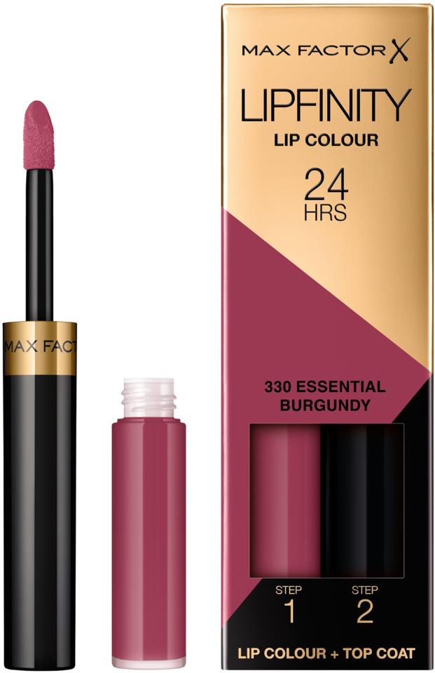 Max Factor Lipfinity 2-Step Long Lasting Lipstick 330 Essentail Burgundy