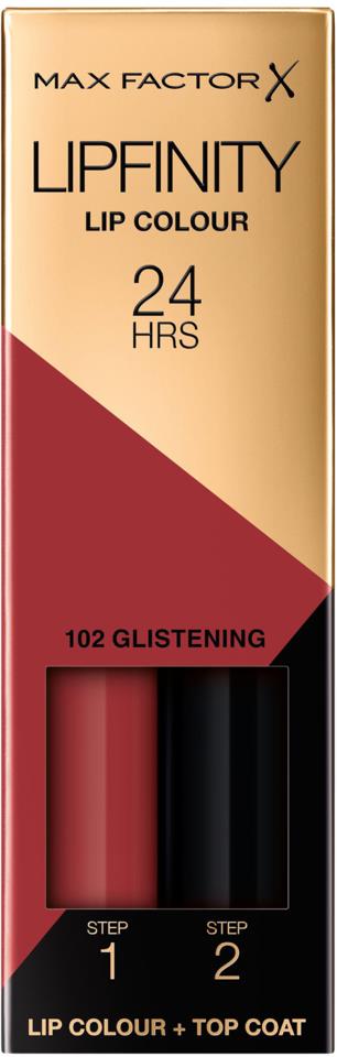 Max Factor Lipfinity 2-Step Long Lasting Lipstick 102 Glistening