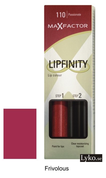 Max Factor Lipfinity Lippenstift Frivolous 108 - 24h Halt, Intensiv Farbig, Mit Pflegendem Top Coat