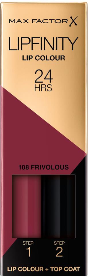 Max Factor Lipfinity Lip Colour 108 Frivolous
