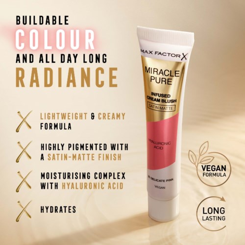 Max Factor Miracle Pure Cream Infused Blush 06 Soft Peach | lyko.com