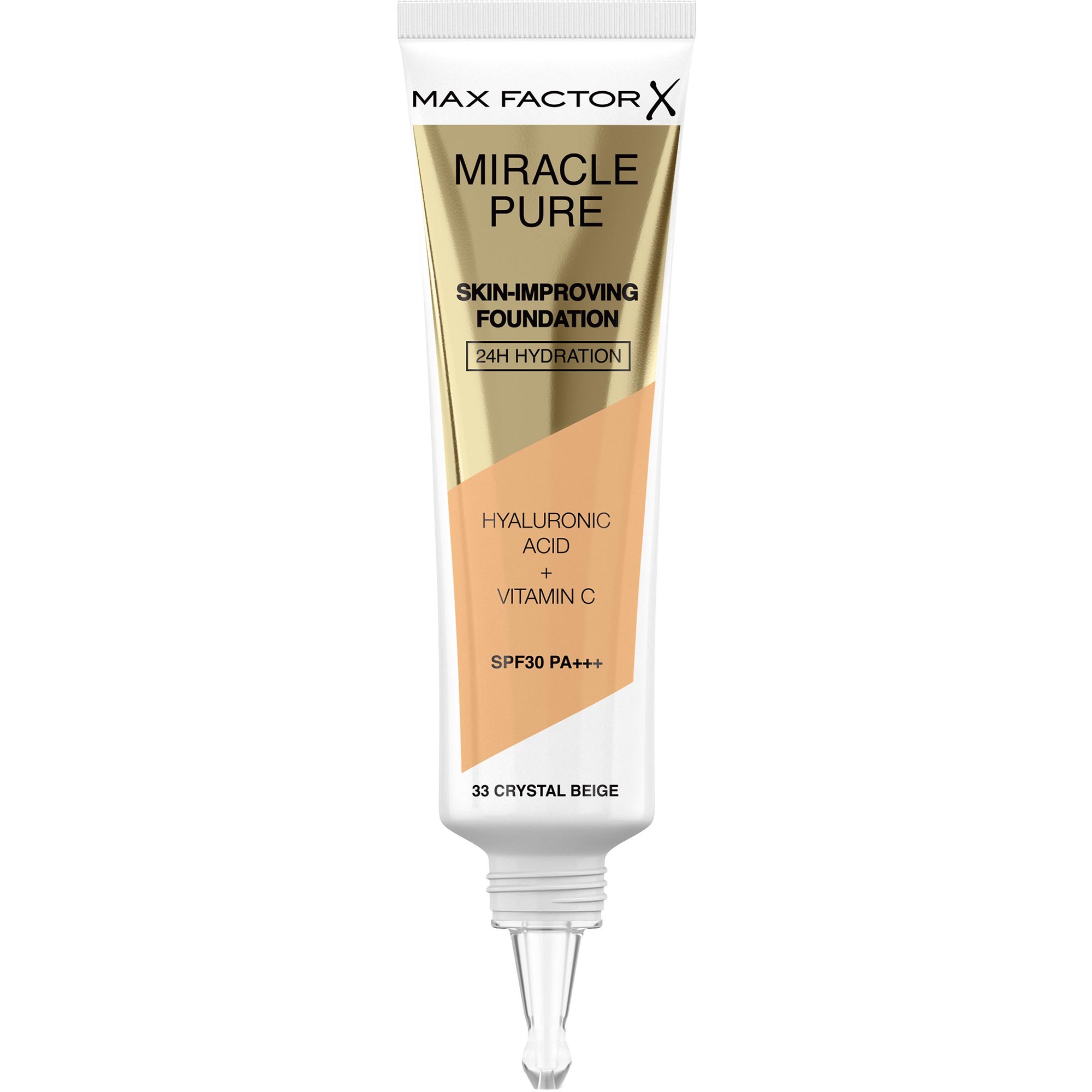 Alternativ bild 1 för MAX FACTOR Miracle Pure Foundation 33 crystal beige