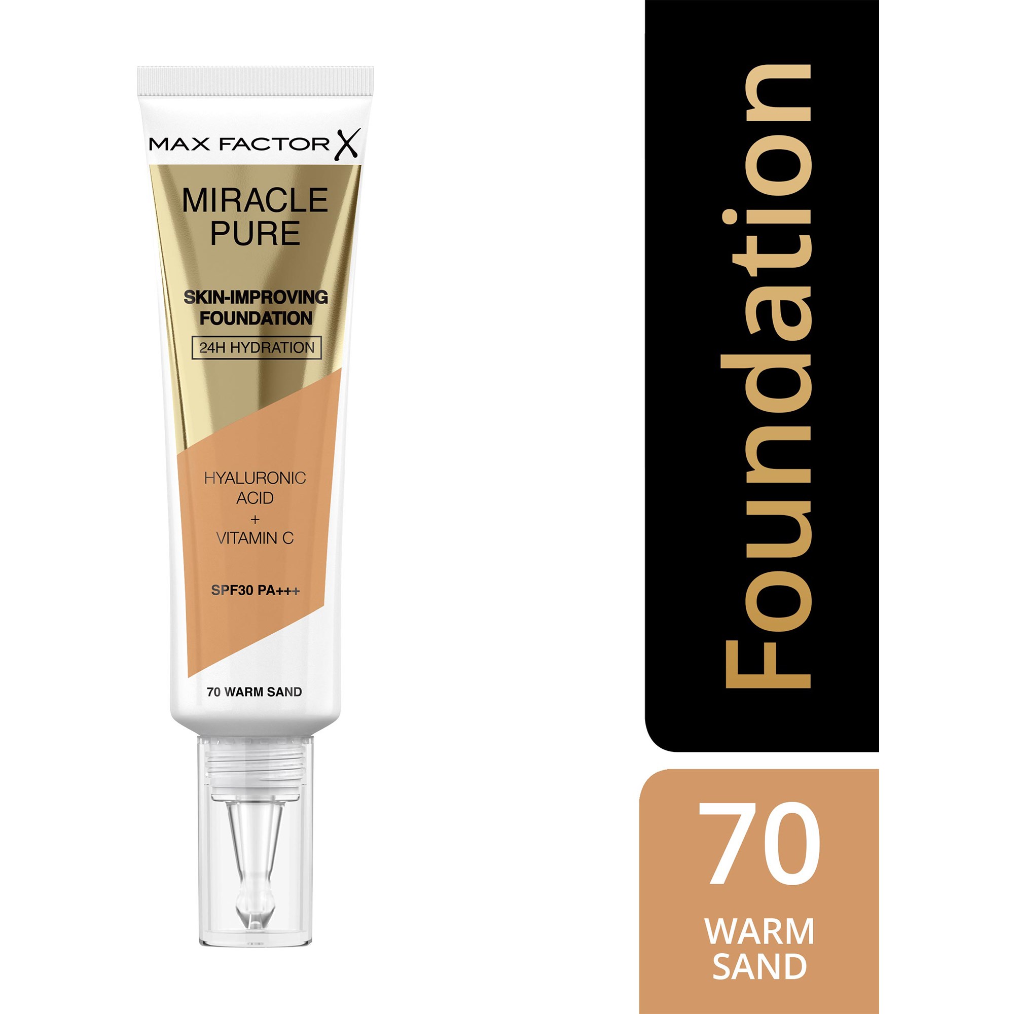 Max Factor Miracle Pure Skin Improving Foundation 70 Warm Sand