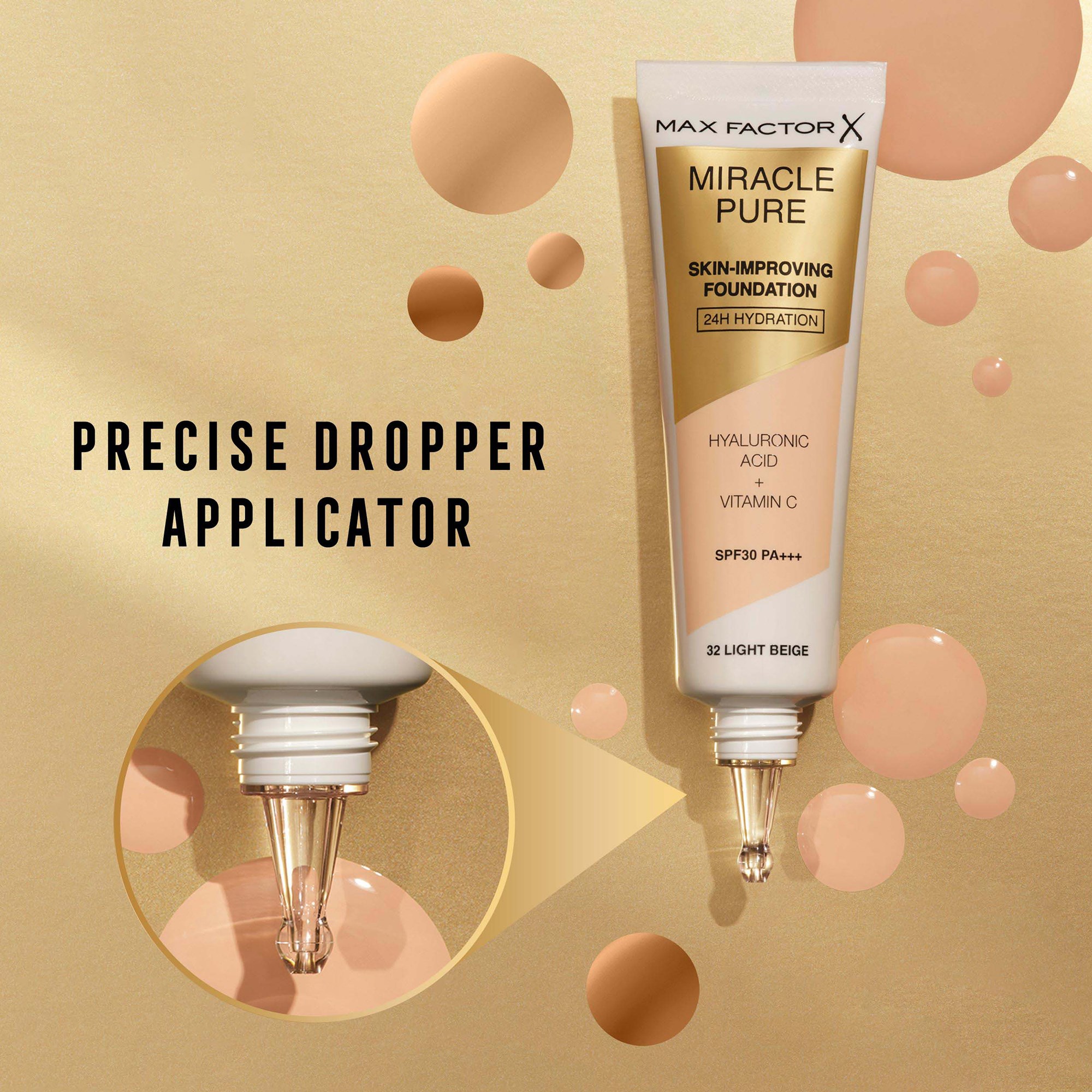 Max Factor Miracle Pure Skin Improving Foundation 70 Warm Sand (obrázok 3)