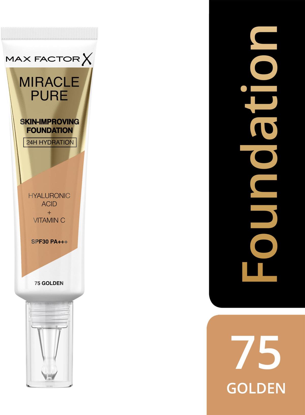 Max Factor Miracle Pure Skin Improving Foundation 75 Golden | lyko.com