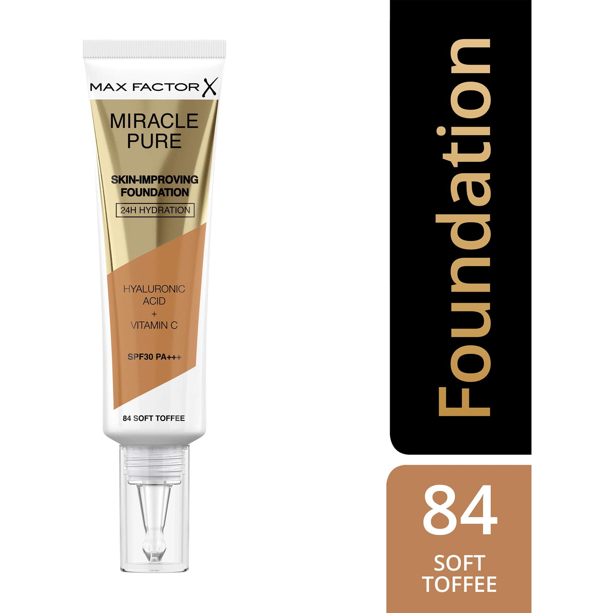 Bilde av Max Factor Miracle Pure Skin-improving Foundation 84 Soft Toffee