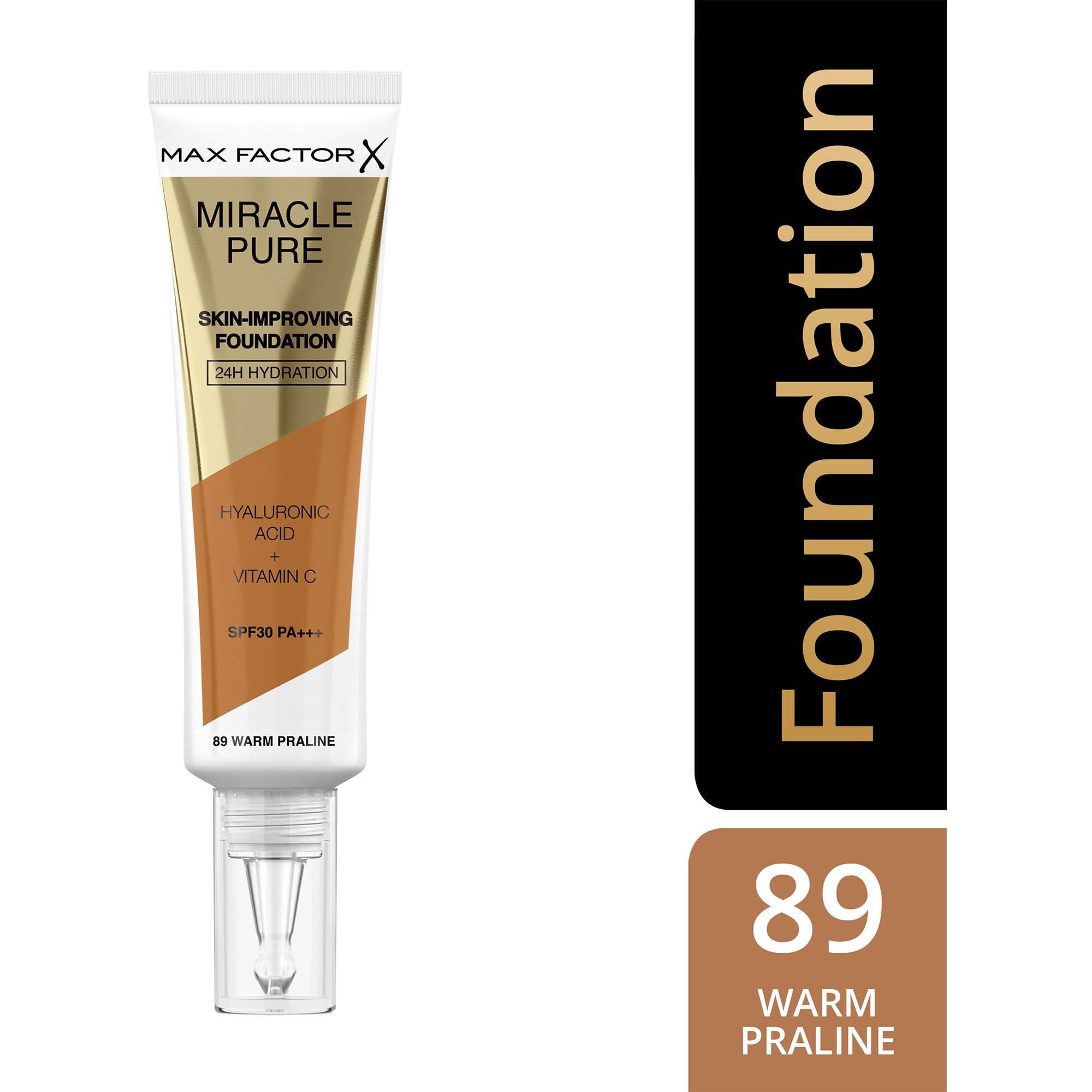 Bilde av Max Factor Miracle Pure Skin-improving Foundation 89 Warm Praline