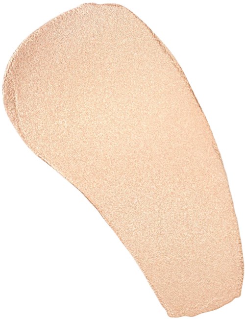 Een beige, druppelvormige make-upspons met textuuraanliggende oppervlak.