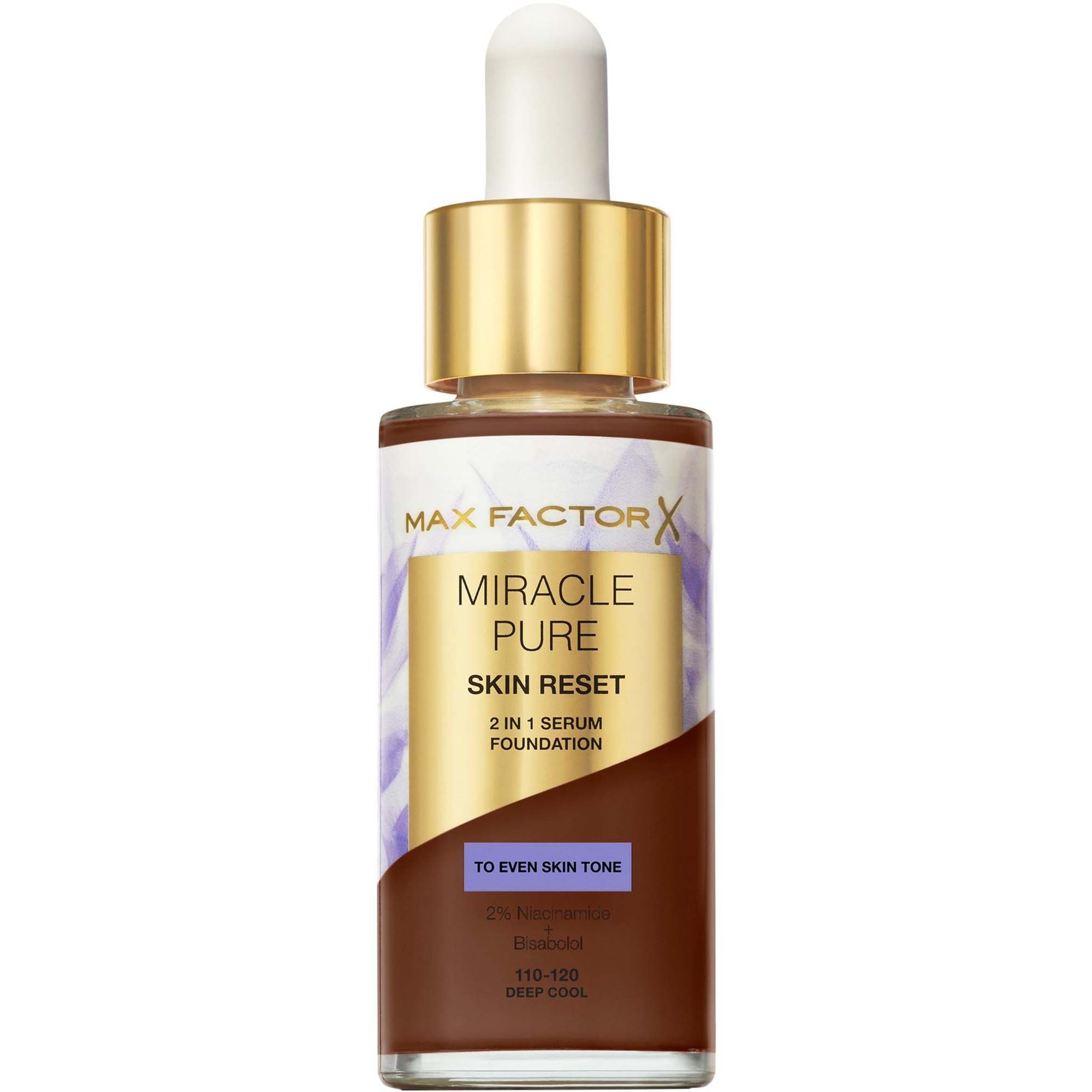 Max Factor Max Factor Miracle Pure Miracle Pure Skin Reset 2 In 1 Serum Foundatio 120 Deep Cool