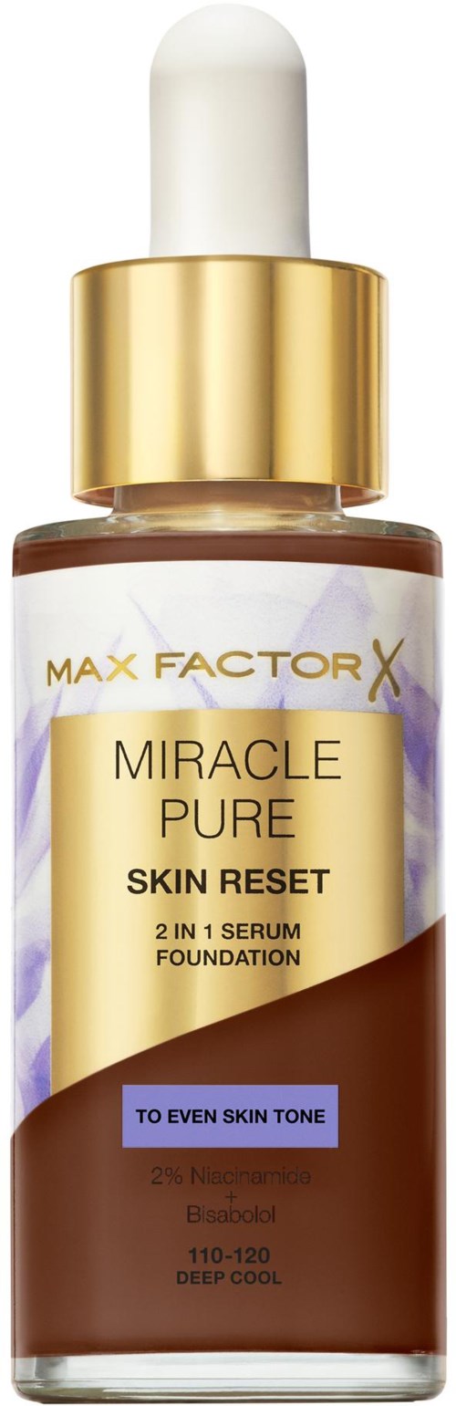 Max Factor Miracle Pure Miracle Pure Skin Reset 2 In 1 Serum Foundatio 120 Deep Cool