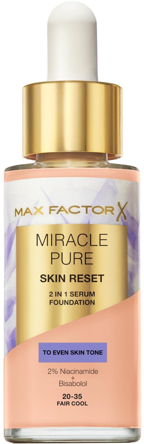 Max Factor Miracle Pure Miracle Pure Skin Reset 2 In 1 Serum Foundation 30.5 Fair Cool