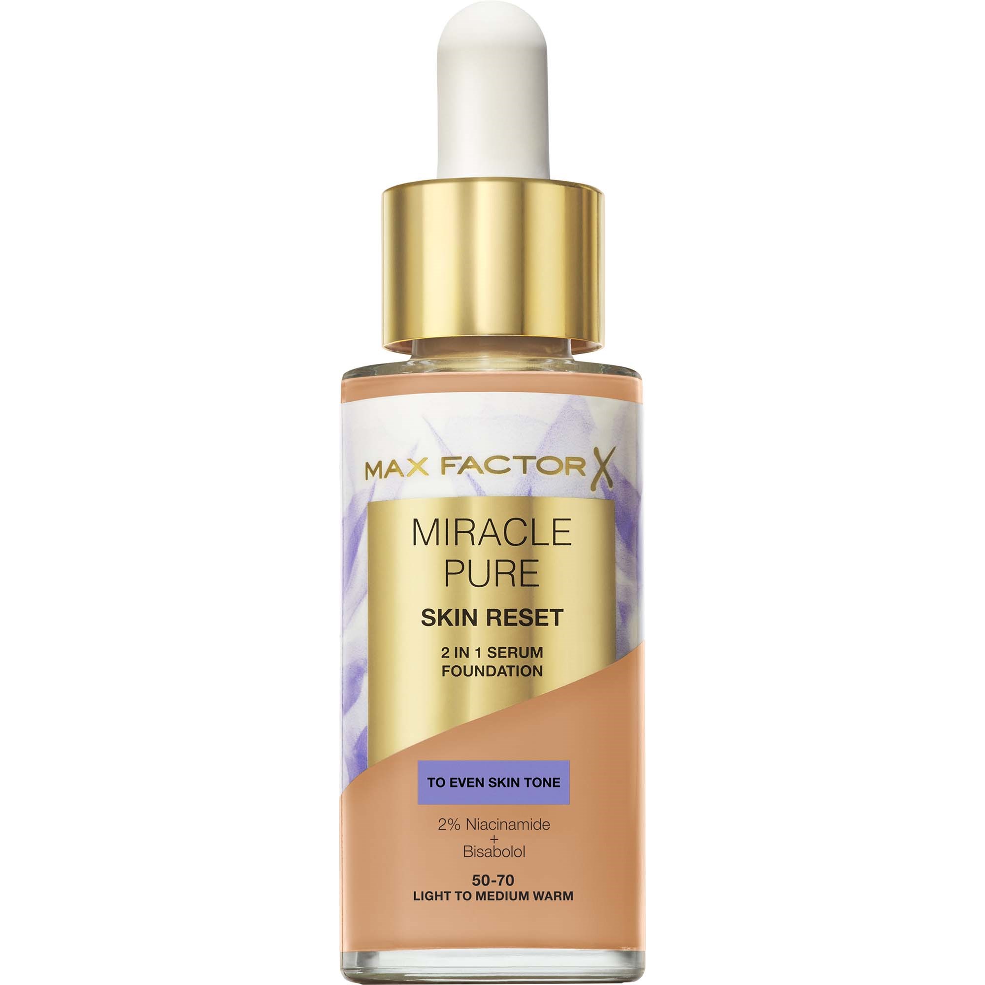 Max Factor Max Factor Miracle Pure Miracle Pure Skin Reset 2 In 1 Serum Foundation 80.5 Medium Warm