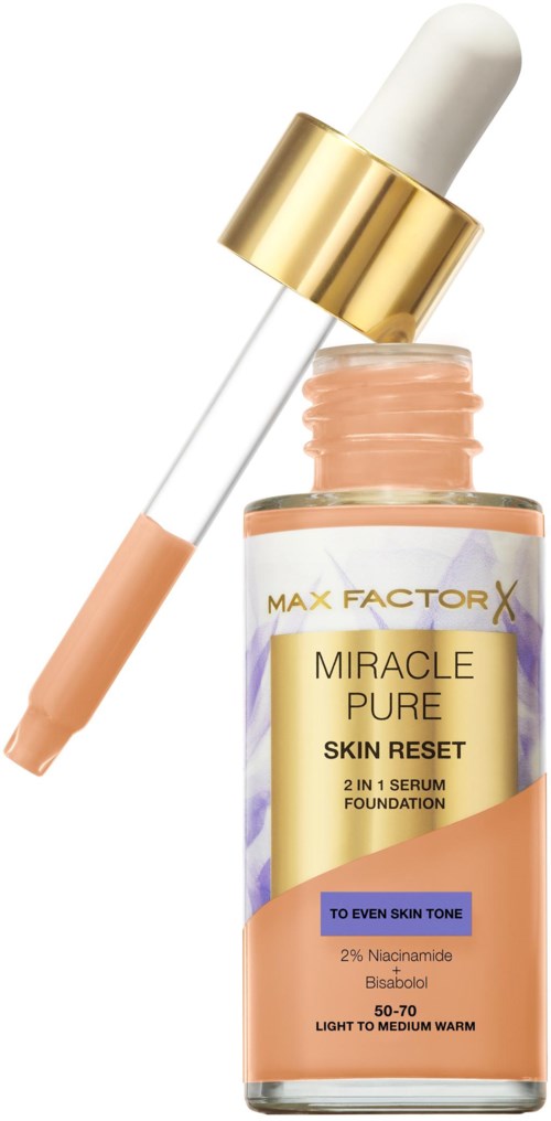 Max Factor Miracle Pure Miracle Pure Skin Reset 2 In 1 Serum Foundation 80.5 Medium Warm