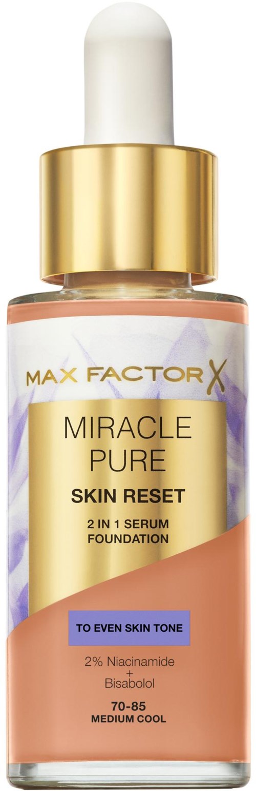 Max Factor Miracle Pure Miracle Pure Skin Reset 2 In 1 Serum Foundation 85.5 Medium Cool