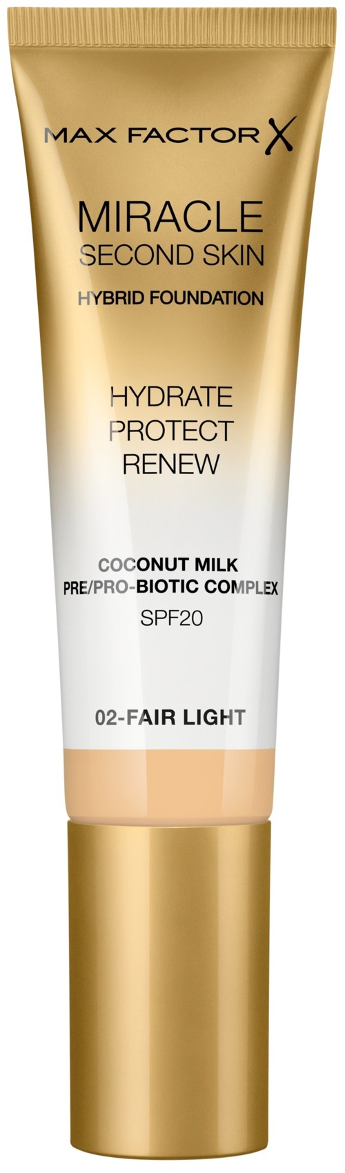 Max Factor Miracle Touch Miracle Second Skin Foundation 02 Fair Light