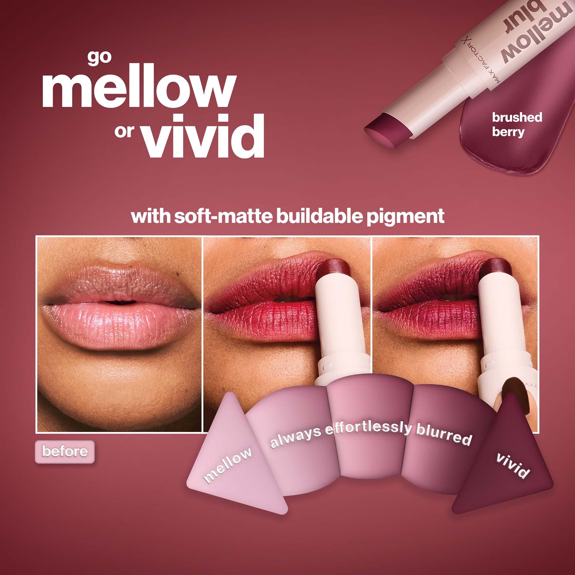 Max Factor 2000 Calorie Mellow Blur 40 Cashmere Cherry (zdjęcie 5)
