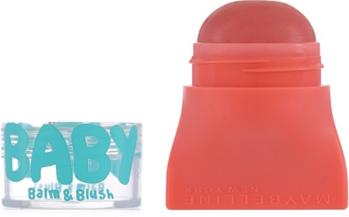 A soap bar labeled "BABY" and a pink container, probably for baby powder or lotion.