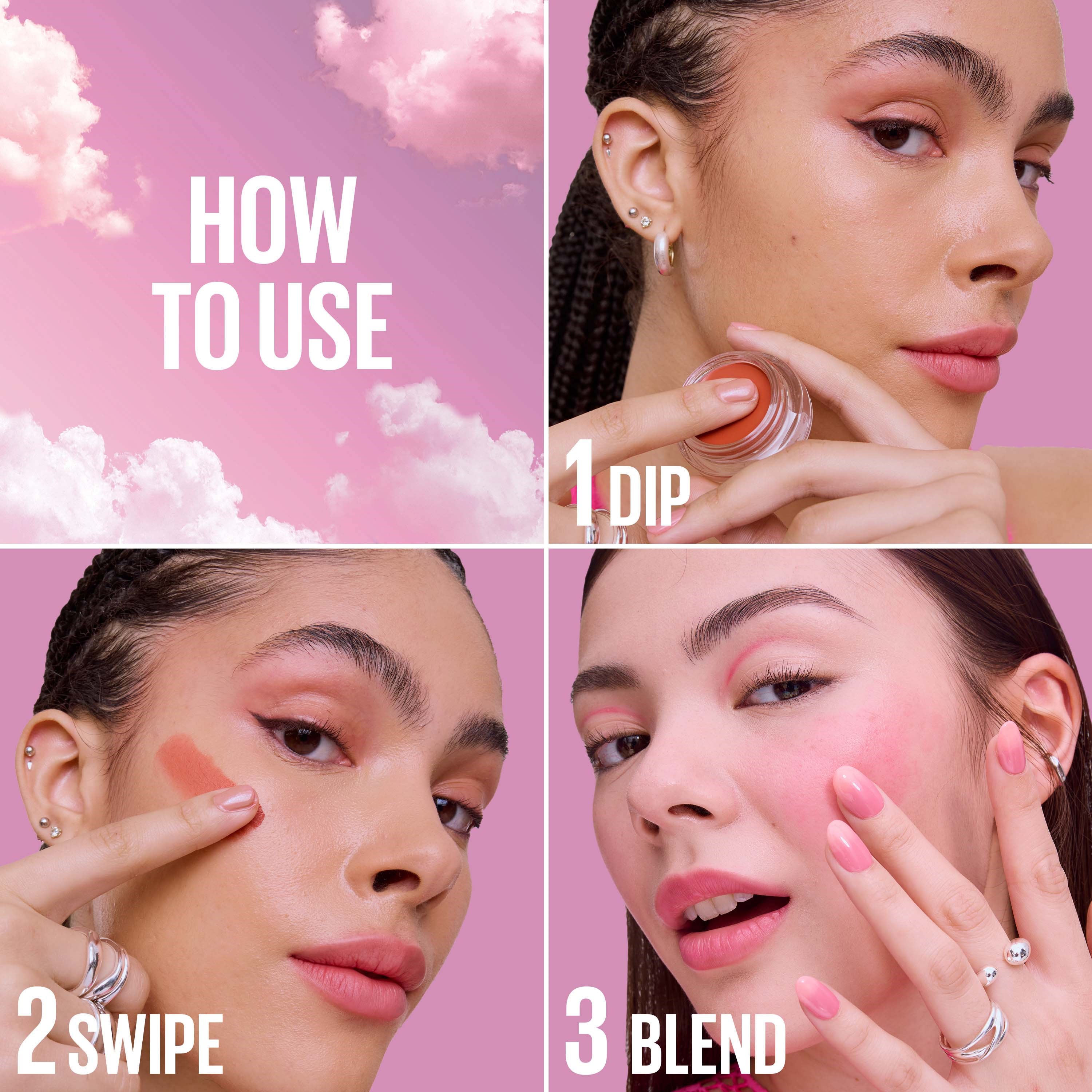 Maybelline New York Cloudtopia Cheek & Lip Mousse 7 Moonlit Rose (obrázok 7)