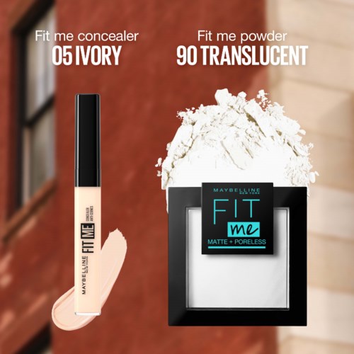 Maybelline New York Fit Me Face Bundle Concealer 05 Ivory + Powder 90 Translucent