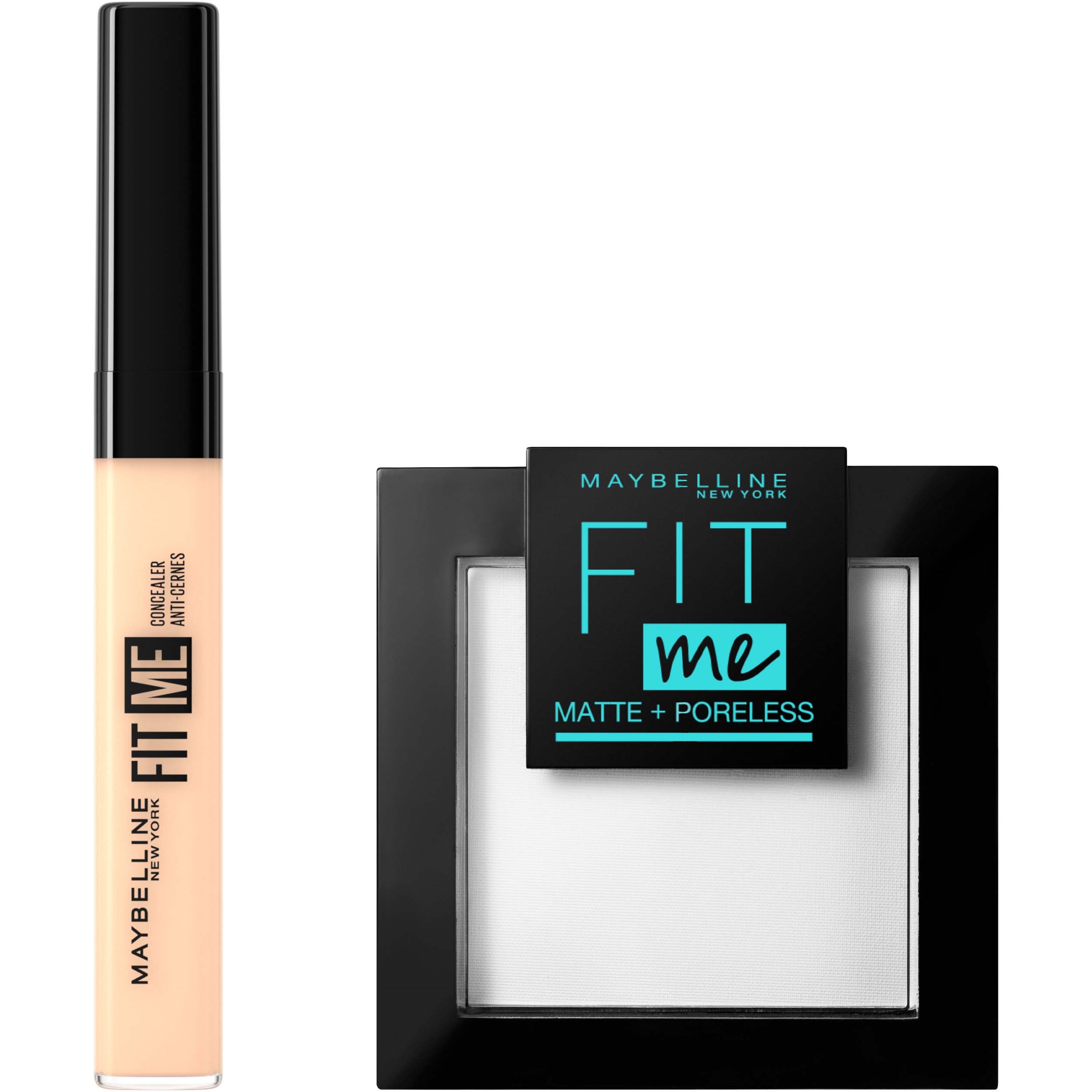 Maybelline New York Fit Me Face Bundle Concealer 10 Light + Powde