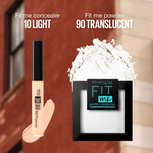 Maybelline New York Fit Me Face Bundle Concealer 10 Light + Powder 90 Translucent